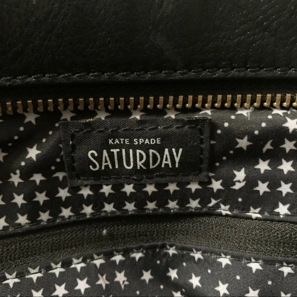KATE SPADE BLACK LEATHER CROSSBODY SATCHEL